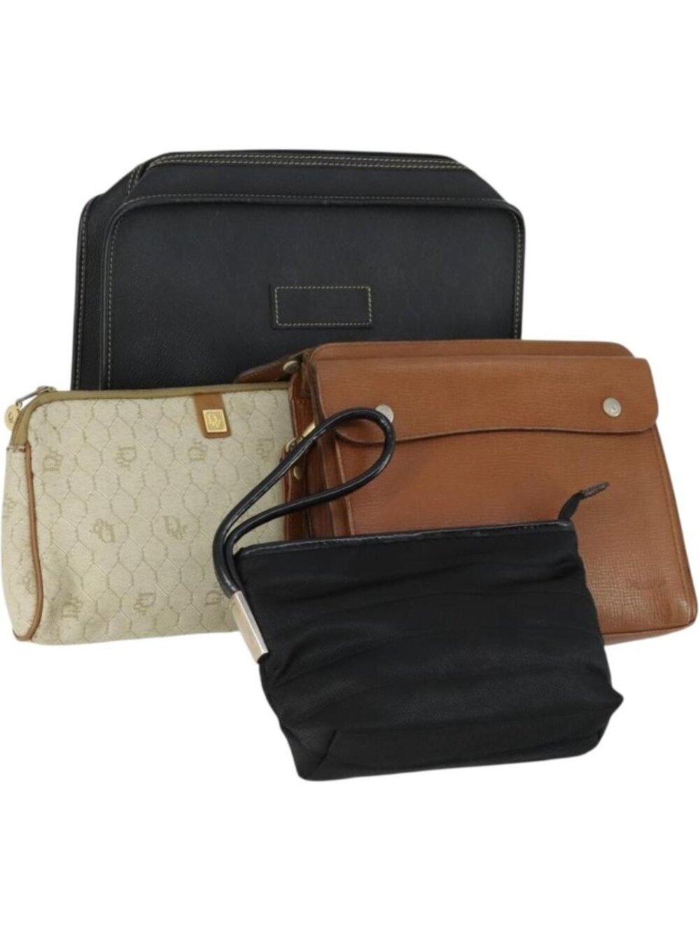 Christian Dior Gucci Burberrys Honeycomb Canvas Clutch Bag 4 Set